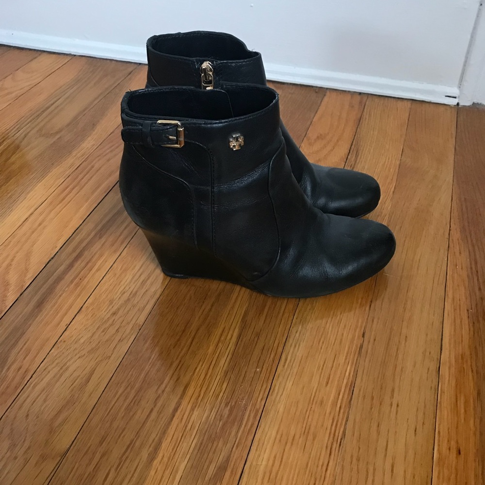 Beautiful Tory Burch black booties size 6.5